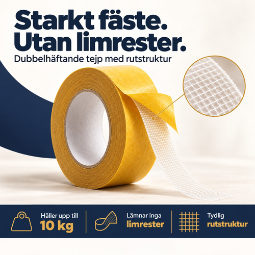 Tuckt Tejp – Fäster utan hål, släpper utan rester