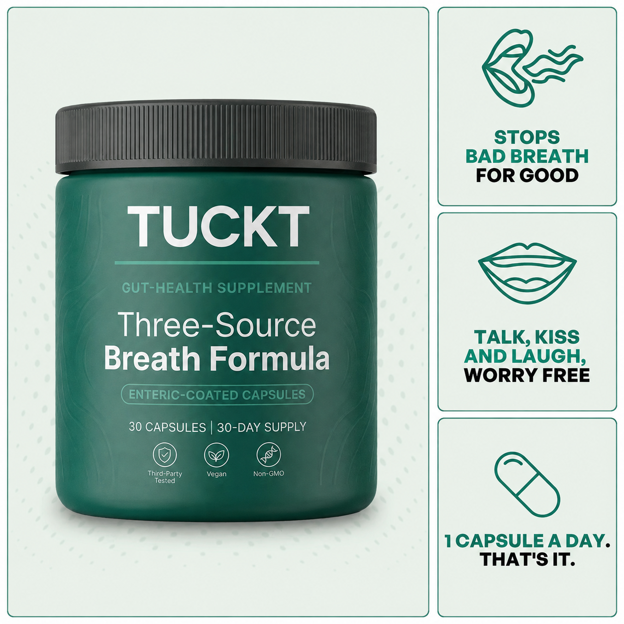 Tuckt – Three-Source Breath Formula (Gut · Mouth · Liver)