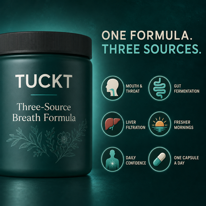 Tuckt – Three-Source Breath Formula (Gut · Mouth · Liver)